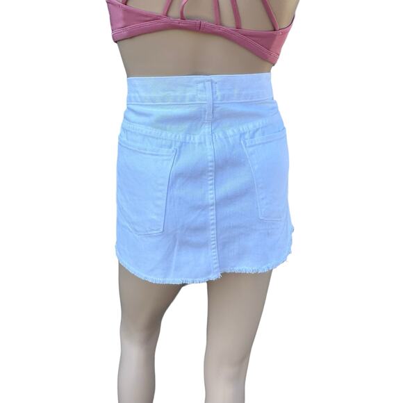 New Citizens of Humanity by Jerome Dahan Daria White Stark Denim Mini Skirt 31 - Picture 5 of 15